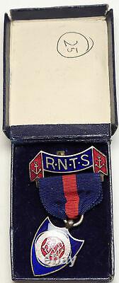 ENGLAND UK Royal Navy Temperance Society Religious VINTAGE Silver Medal i93099