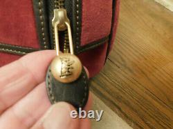 EUC Royal JUICY COUTURE Crest Satchel Handbag Burgundy Lg Medallion Clean Rare