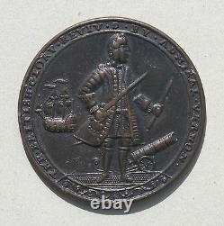 Edward Vernon Naval Officer Captured Of Porto Bello 1739 Bronze Medal