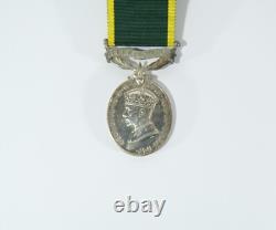 Efficiency Medal KGVI Royal Artillery 6584382 Gunner J. H. Malpas R. A. Militaria