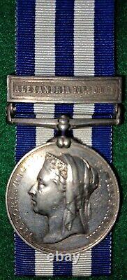 Egypt Medal 1882 undated, clasp Alexandria 11th July to Royal Navy, Inflexible