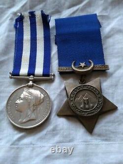 Egypt Medal Pair To Pte Arthur Cook Royal Marines Born Gloucester Hms Ranger