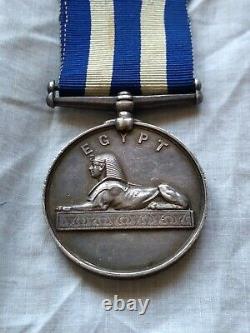 Egypt Medal To Pte John Bird Royal Marines Born Stowmarket Hms Jumna