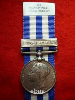 Egypt and Sudan Medal 1882-89, clasp, Tel-El-Kebir to Royal Irish Regiment