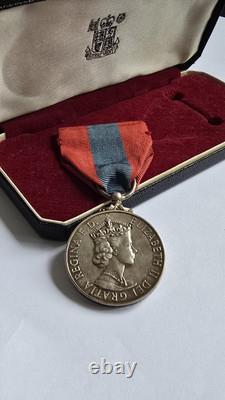 Elizabeth II Imperial Service Medal Charles Albert Taylor in original Royal case