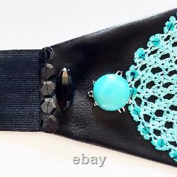 Embroidered royal luxury belt woman italian brand fashion faux leather gift idea