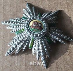 Empire of Iran Persia Imperial Order of Lion and Sun Breast Badge Medal Nichan