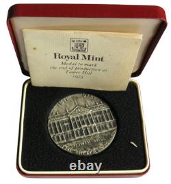End of Production At Tower Hill 1975 Silver Medal By The Royal Mint