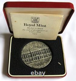 End of Production At Tower Hill 1975 Silver Medal By The Royal Mint