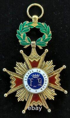 España Spain Rare Royal Order Of Isabel La Catolica Isabella The Catholic Medal