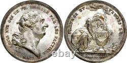 FRANCE Royal Louis XVI (1774-1793) Silver Medal 1793 F. Loos Hennin 469 (17 021)