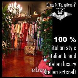 Faux leather women royal belt luxury italian fashion handmade embroidered green