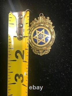 Fine Victorian Masonic Silver Gilt Royal Arch Medal Porcelain