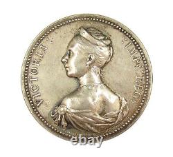 GERMANY 1888 VICTORIA PRINCESS ROYAL 56mm SILVER MEDAL BY SCHULTZ