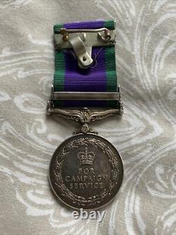 GSM General Service Medal 24885030 RFN I A Woods Royal Green Jackets