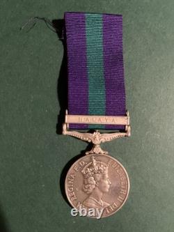 GSM Medal bar MALAYA clasp 22833563 Mitchell RMP Royal Military Police