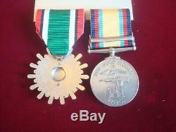 GULF WAR MEDAL with 16th Jan to 28th Feb 1991 BAR ROYAL NAVY & KUWAIT MEDAL