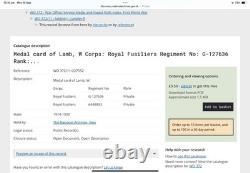 G. S. M. IRAQ + Long Service Medal. PTE LAMB royal FUSILERS C147
