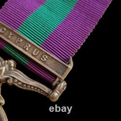 General Service Medal 1918-62 Cyprus Clasp Pte. Crossley, Royal Army Pay Corps