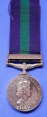 General Service Medal GSM Elizabeth II Bar Cyprus Spr Weston RE Royal Engineers