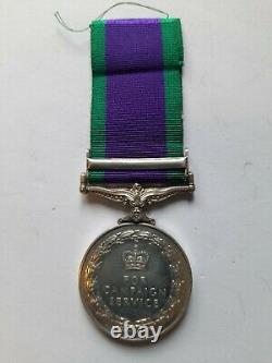 General Service Medal NORTHERN IRELAND clasp P H WOOLF ROYAL MARINE