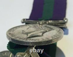 General Service Medal Pair Gleeson Royal Scots & Royal Marines Borneo Pale