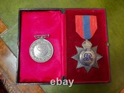 George V Imperial Service Medal/order And Marine Society Instituted Medal