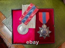 George V Imperial Service Medal/order And Marine Society Instituted Medal