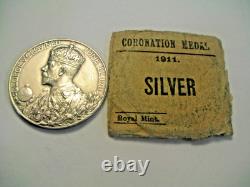 George V + Queen Mary Coronation Medal 1911 In Royal Mint Packet No. 65
