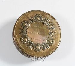 Georgian Brass Medallion Boxed Chronology of the Sovereigns of England 1814