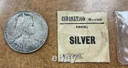 Great Britain 1902 Edward VII, Alexandra Coronation BHM-3737 Silver Medal
