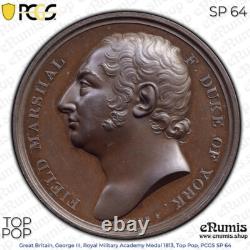 Great Britain, George III, Royal Military Academy Medal 1813, Top Pop, PCGS SP64