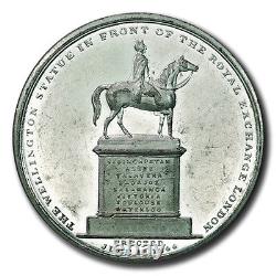 Great Britain New Royal Exchange London 43mm 1844 White Metal Wellington Statue
