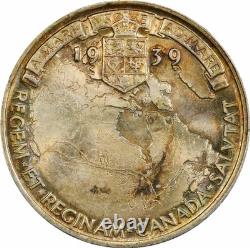 Great Britain silver medal 1939, PCGS MS64, Royal visit to Canada BHM-4394