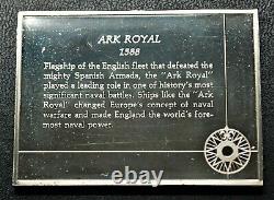 Great Sailing Ships The Ark Royal Sterling Silver Ingot, 103 g. FM
