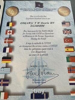 Gulf War Medal & Clasp Group Operating Mechanic Royal Navy Yugoslavia Kuwait