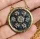 Gurhan Imperial 24K Gold & Oxidized Silver Diamond Medallion Necklace 12.5g