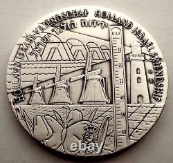 HOLLAND ISRAEL FRIENDSHIP, MAN AND NATURE 1994 UNC Silver Medal 50.4mm 61.5g B12