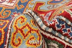 Hand-knotted 5'10 x 8'1 Royal Kazak Bordered, Geometric, Traditional Wool Rug