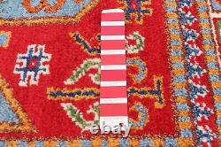 Hand-knotted 5'3 x 7'9 Royal Kazak Bordered, Geometric, Traditional Wool Rug