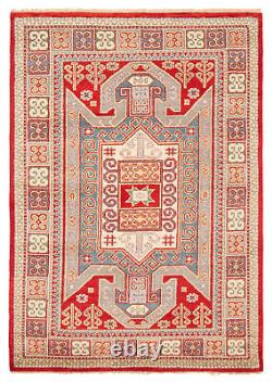 Hand-knotted 5'7 x 8'0 Royal Kazak Bordered, Geometric, Traditional Wool Rug