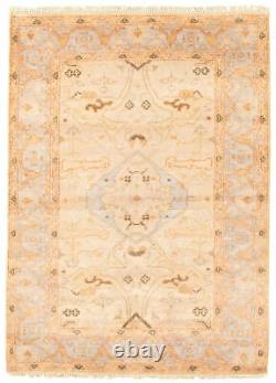 Hand-knotted Carpet 4'1 x 5'10 Royal Oushak Traditional Wool Rug