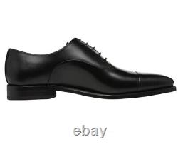 Handmade Men Black Leather Dress Shoes, Men Black Lace up Pointed toe Shoes