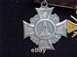IMPERIAL GERMAN 3 MEDAL BAR With5 BATTLE CLASPS & SWORD DEVICE EXCELLENT