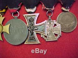Imperial Austrian Medal Bar Wwi Era 8 Medals Estate Item