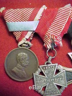 Imperial Austrian Medal Bar Wwi Era 8 Medals Estate Item