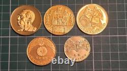 Imperial Family Commemorative Medal Set of 5 Emperor Collection d Condition