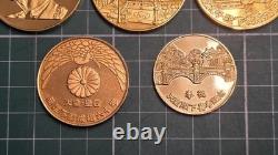Imperial Family Commemorative Medal Set of 5 Emperor Collection d Condition