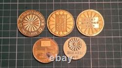 Imperial Family Commemorative Medal Set of 5 Emperor Collection d Condition