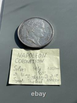 Imperial France Silver Medal Napoleon Coronation W. 41.1 gram 41 mm by Triebaud